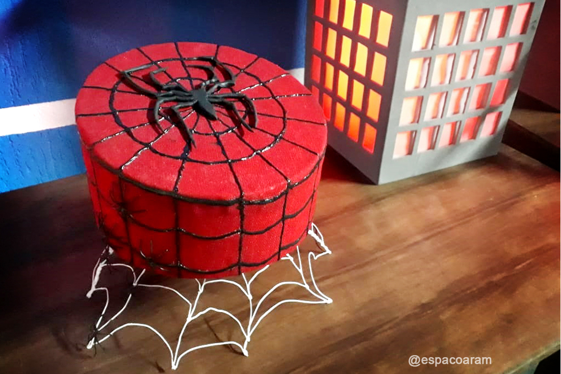 Locação bolo cenográfico Homem Aranha - Decoração Vingadores, festa em SP
